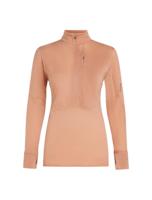 Icebreaker 200 Realfleece Descender LS Half Zip Fleece Dames Desert Sand XL - thumbnail