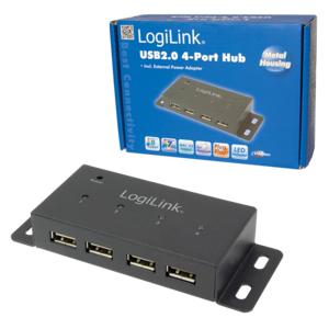 LogiLink UA0141A 480Mbit/s USB hub 4 poorten zwart