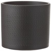 Mica Decorations era pot donkergrijs relief 17,5x19,5cm - thumbnail