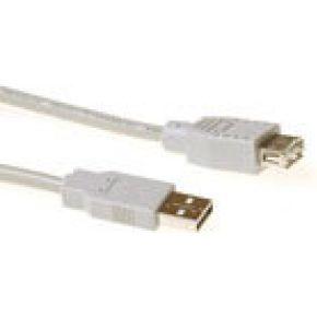 ACT SB2199 USB-A 2.0 | Male/USB-A Female | Ivoor | 1 meter