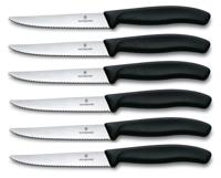 Victorinox steakmessen zwart 6 stuks - thumbnail