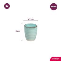 Cookinglife Koffiekopjes / Senseo kopjes Delice Blauw 180 ml - 6 stuks - thumbnail