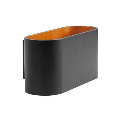 Highlight Wandlamp Oval zwart goud