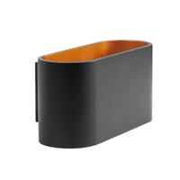 Highlight Wandlamp Oval zwart goud - thumbnail