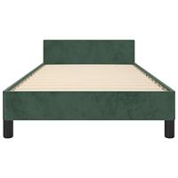 Bedframe zonder matras 90x200 cm fluweel donkergroen - thumbnail