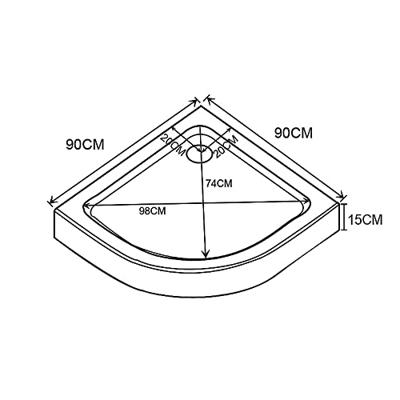 Complete Douchecabine Beauty Complete 90x90x235 cm 4 mm Aloni Complete Douchecabine Beauty Complete 90x90x235 cm 4 mm Aloni