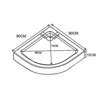 Complete Douchecabine Beauty Complete 90x90x235 cm 4 mm Aloni - thumbnail