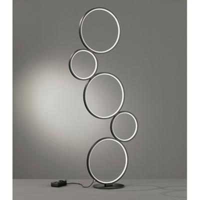 Trio Design vloerlampRondo 5-rings zwart - 422610532