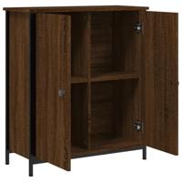 Dressoir 70x30x80 cm bewerkt hout bruin eikenkleur - thumbnail