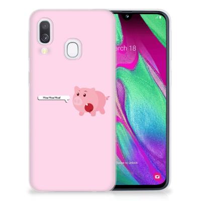 Samsung Galaxy A40 Telefoonhoesje met Naam Pig Mud Samsung Galaxy A40 Telefoonhoesje met Naam Pig Mud