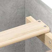 Bedframe bewerkt hout betongrijs 90x200 cm - thumbnail