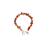 Edelsteen Splitarmband Carneool met Hart - thumbnail