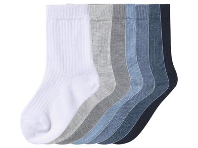 lupilu 7 Paar kinder sokken (Grijs/blauw/wit, 19/22)