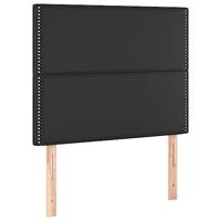 Boxspring met matras kunstleer zwart 80x200 cm - thumbnail