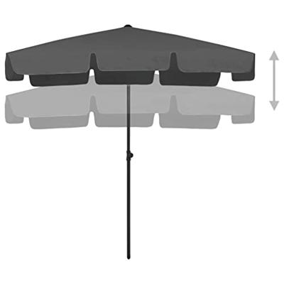 VidaXL Strandparasol 200x125 cm antracietkleurig - thumbnail