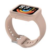 By Qubix - Siliconen band met case - Oudroze - Xiaomi Redmi Watch 2 (Lite) - thumbnail