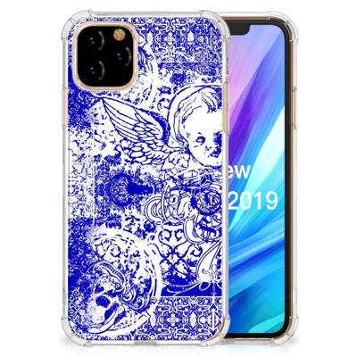 Extreme Case Apple iPhone 11 Pro Angel Skull Blauw Extreme Case Apple iPhone 11 Pro Angel Skull Blauw