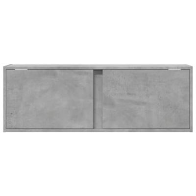 Tv-wandmeubel met LED-verlichting 100x31x35 cm betongrijs