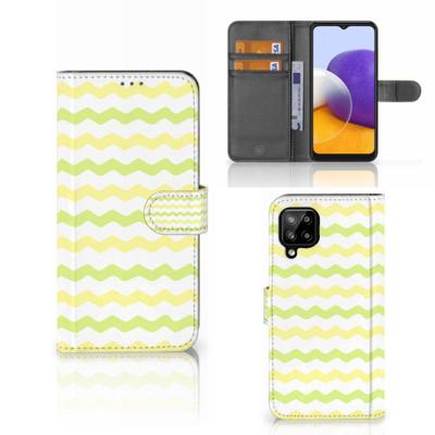 Samsung Galaxy A22 4G | M22 | Telefoon Hoesje | Waves Yellow