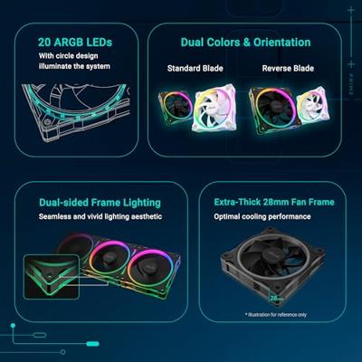 ASUS Prime MR120 Fan ARGB Black 3in1 Computer behuizing Ventilator 12 cm Zwart ASUS Prime MR120 Fan ARGB Black 3in1 Computer behuizing Ventilator 12 cm Zwart