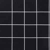 VidaXL Stoelkussens 4 st hoge rug ruitpatroon stof zwart - thumbnail