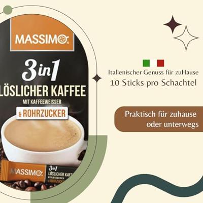 Massimo 3-in-1 cafe rohrzucker (16x 170g)