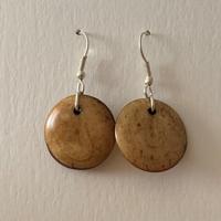 Oorhangers van Yakbeen Lichtbruin (Ø 1,6 cm) - thumbnail