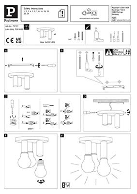 Paulmann 79761 Plafondlamp E27 Zwart