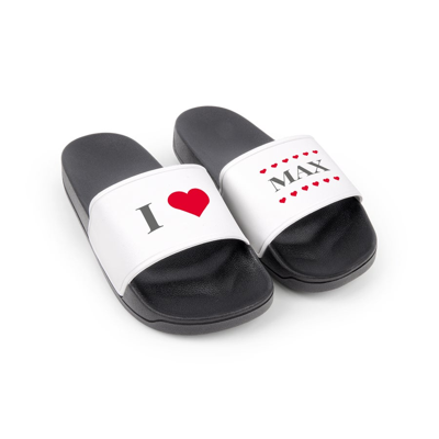 Badslippers bedrukken - Zwart - 38 Badslippers bedrukken - Zwart - 38