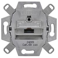 Netwerkaansluiting cat6A 1 x 8 polig RJ45 met inzetplaat Gira E2 zwart - thumbnail