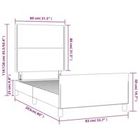 Bedframe zonder matras 90x190 cm fluweel donkergrijs - thumbnail