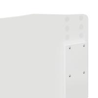 Bedframe met hoofdeinde Wit 200 x 200 cm Massief grenenhout - thumbnail