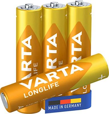 Varta LONGLIFE AAA Bli 4 AAA batterij (potlood) Alkaline 1200 mAh 1.5 V 4 stuk(s) Varta LONGLIFE AAA Bli 4 AAA batterij (potlood) Alkaline 1200 mAh 1.5 V 4 stuk(s)