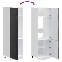 Keukenkast Lucca bewerkt hout zwart - thumbnail