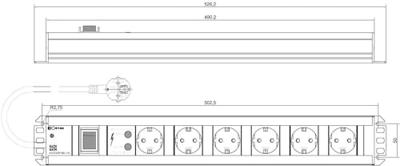 Bachmann 300.011 Overspanningsveilige stekkerdoos Aluminium, Zwart Randaarde stekker