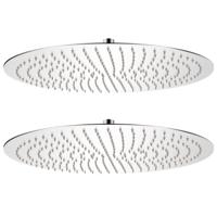 vidaXL Regendouchekop 2 st rond 50 cm roestvrij staal - thumbnail