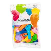 Globos Ballonnen gemengde kleuren 13cm, 100st. - thumbnail