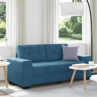 Loveseat Sofa Blauw 140 cm Fluweel