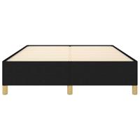 Bedframe zonder matras stof zwart 140x190 cm - thumbnail