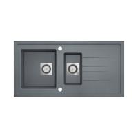 Inbouw Spoelbak Uitstortgootsteen Van Marcke Go Molto 98x50 cm Polyester Beton Grijs Go by Van Marcke - thumbnail