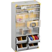 Allit Werkplaatsmagazijnkast (l x b x h) 300 x 165 x 565 mm Aantal vakken: 19 Inhoud 1 stuk(s) - thumbnail