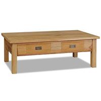 VidaXL Salontafel massief teakhout 100x60x35 cm - thumbnail