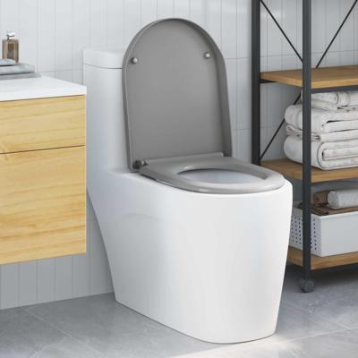 VidaXL Toiletzitting grijs 49 x 36 x 4 cm duroplast