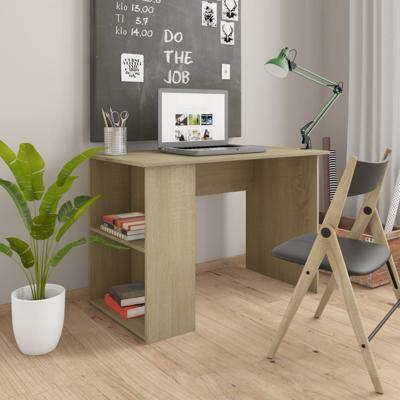 VidaXL Bureau 110x60x73 cm bewerkt hout sonoma eikenkleurig