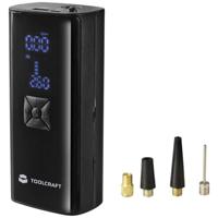 TOOLCRAFT TO-ACP-200 Compressor 10 bar Automatische afschakeling, Digitaal display, Knipperlicht, Met Powerbank-functie, Met werklamp - thumbnail