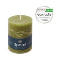 Kaars rustiek 80/110 mm olijfgroen Spaas - Spaas - thumbnail