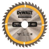DeWALT Cirkelzaagblad voor Hout | Construction | Ø 190mm Asgat 30mm 40T - DT1945-QZ - thumbnail