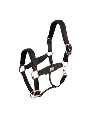 BR Rose Gold Halster zwart maat:cob
