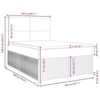 Boxspring met matras stof donkergrijs 140x190 cm - thumbnail