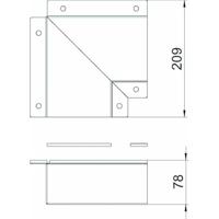 OBO Bettermann 7216330 Vlakke winkelhaken (b x h) 110 mm x 70 mm 1 stuk(s) - thumbnail